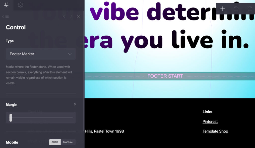 Carrd Sections – Footer Marker