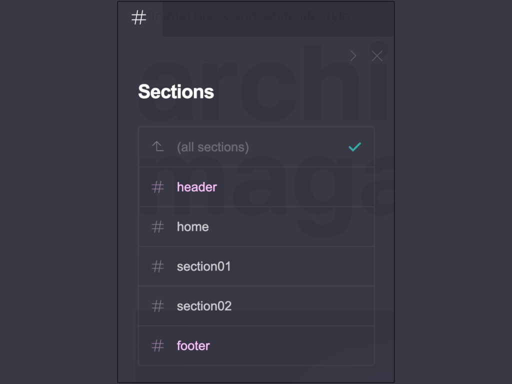 Carrd Sections