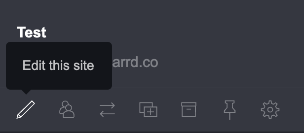 Carrd Edit Site