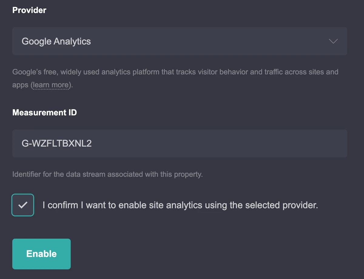 Carrd GA – Measurement ID