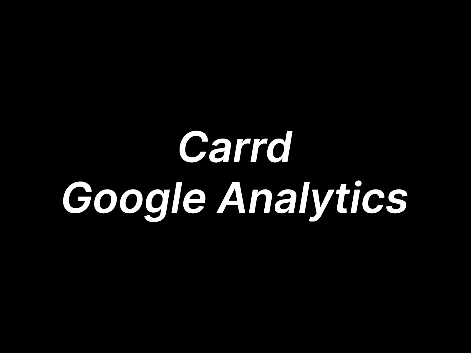 Carrd google analytics tutorial