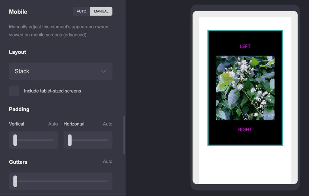 How to Stack Image and Text on Mobile for Container