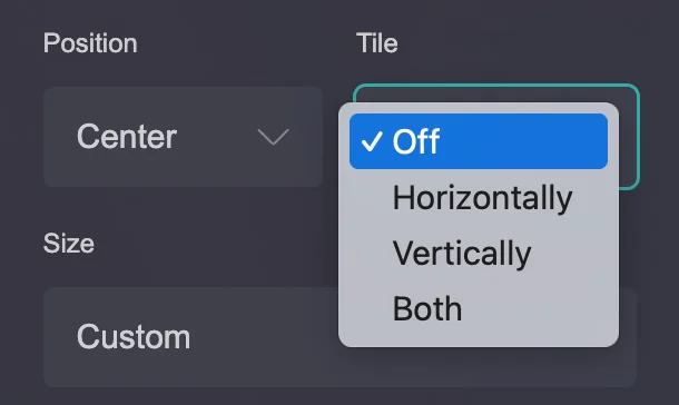Use Tiling to Repeat BG