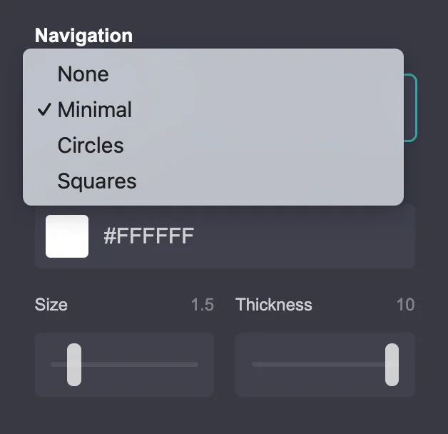 Slideshow Navigation Options 