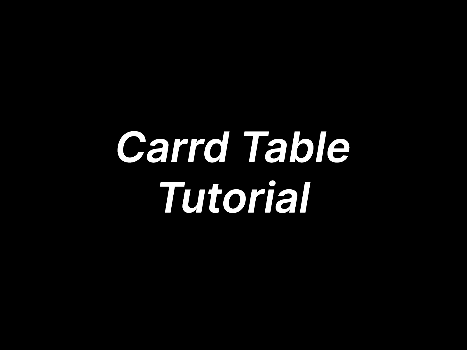 How to Create a Carrd Table