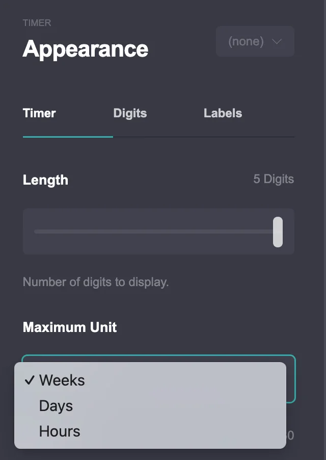Carrd Timer – Appearance