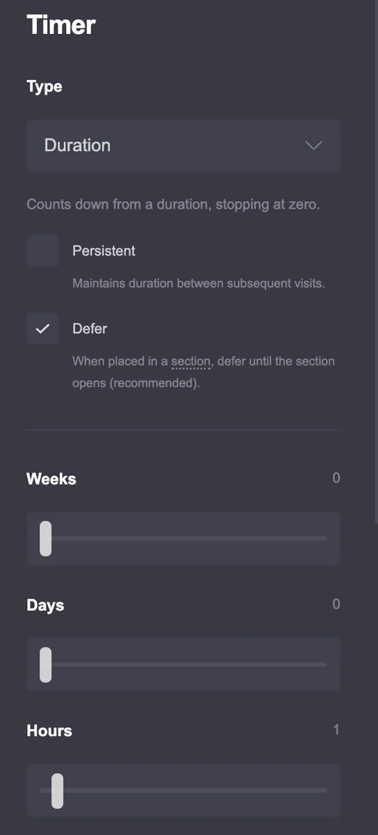 Duration Timer