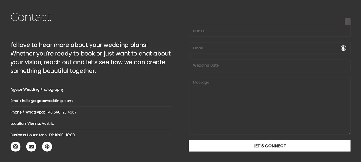 Website Elements - Footer and Contact Form