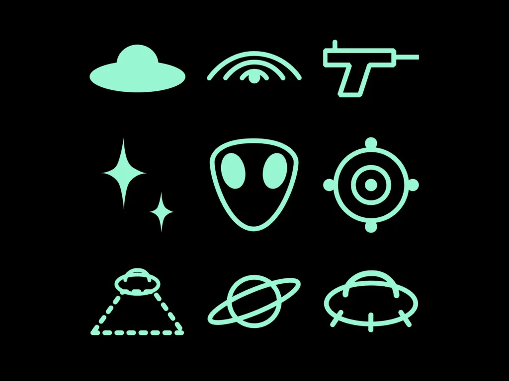 Free Retro Alien Icon Pack