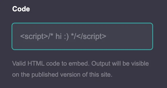 Carrd Embed Element - Code