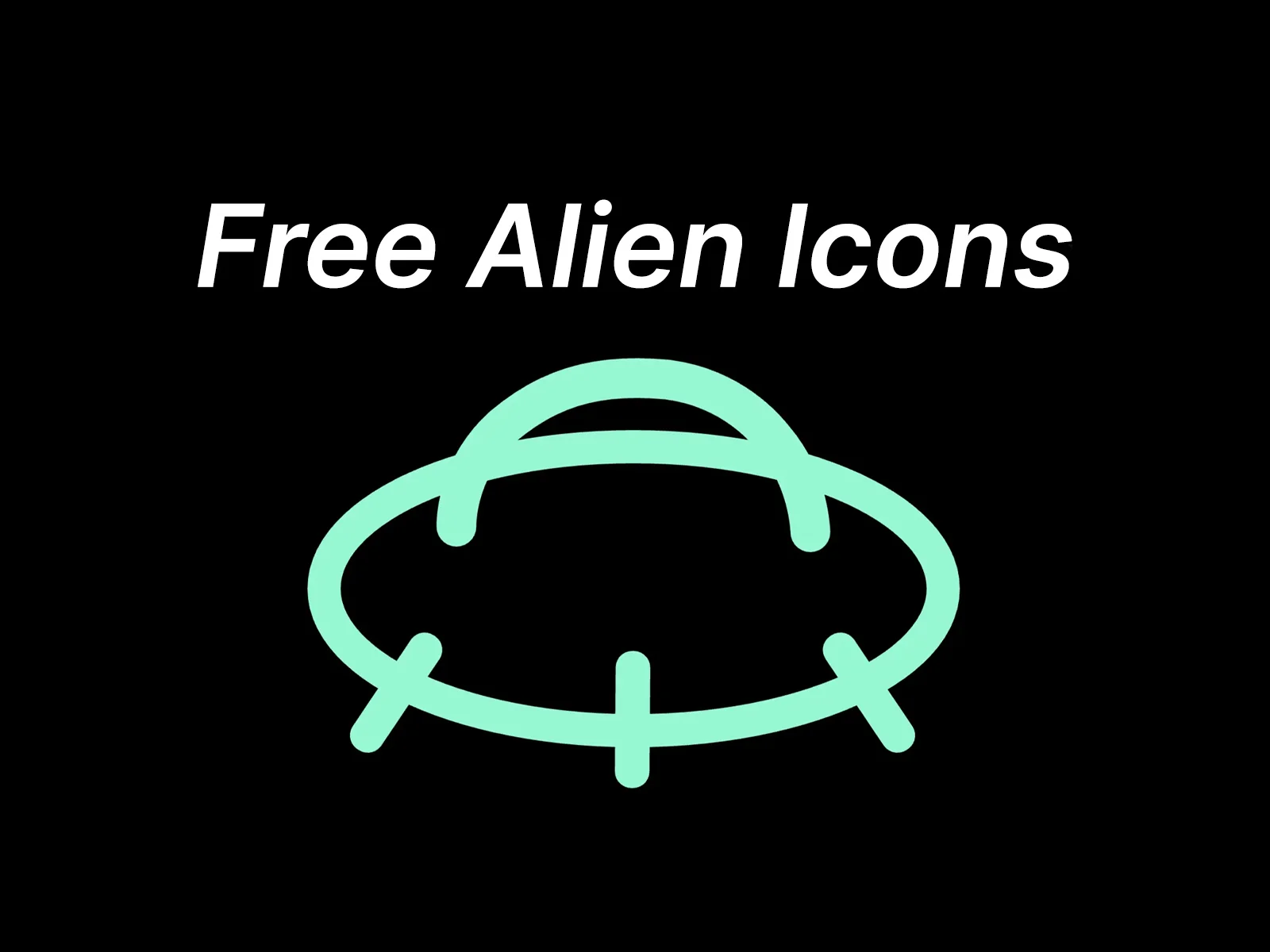 Free Retro Ufo Alien Icons for Your Site