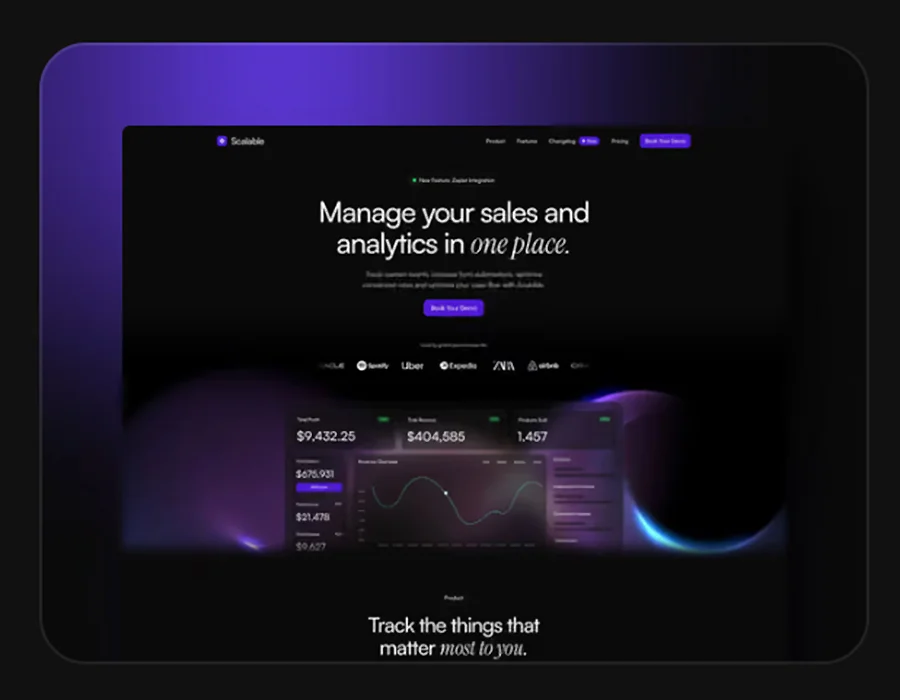framer free saas landing page template - Scalable