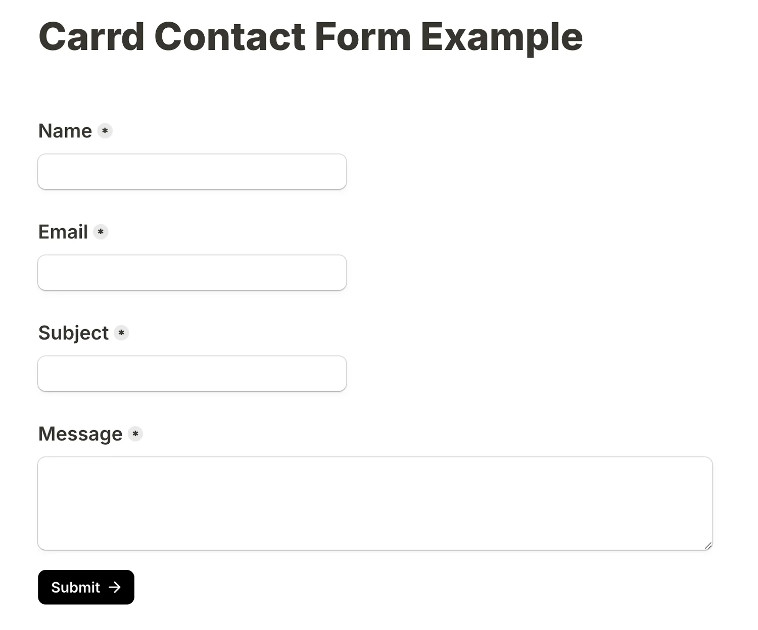 Tally Contact Form Example